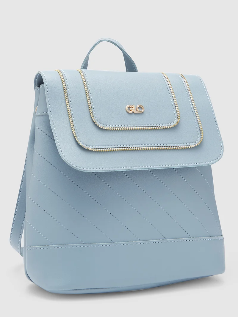 globus  Globus Women Blue Solid Backpack  | Best Price UAE